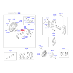 Пружина стяжная верхняя колодок стояночного тормоза левая верхняя 58311-1C000 Mobis