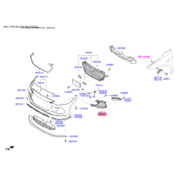 Корпус, противотуманная фара правый 86564-F2500 Mobis