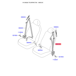 Ремінь безпеки лівий 88810-1E301OR Mobis