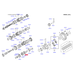 Кольцо (шайба) упорное КПП 43345-3A001 Mobis