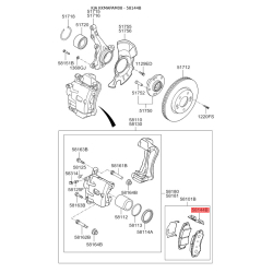 Пружина, колодки диского тормоза 58144-2C000 Mobis