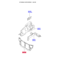 Облицювання передка (морда) 64100-25551 Mobis