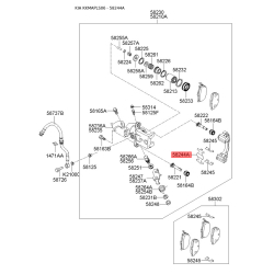 Монтажный комплект тормозных колодок (дисковый тормоз) 58244-28300 Mobis