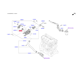 Прокладка корпус термостата 25642-2GGA0 Mobis