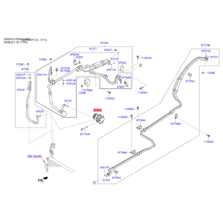Компрессор кондиционера 97701-C5100 Mobis - 97701C5100 - схема с каталога 97701, KRUSPC518 97701C5100