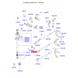 Пружина растяжения, рычаг переключения передач 43836-3A000 Mobis
