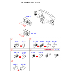Выключатель 94950-3K177HZ Mobis