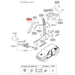 Обивка (накладка) салона левая 85811-3E800CY Mobis