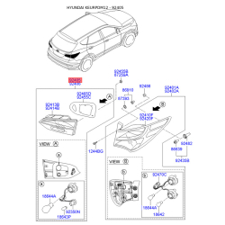 Ліхтар задній лівий 92405-2W030 Mobis