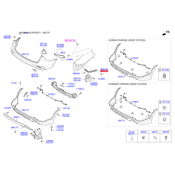 Кронштейн, буфер правий 86614-2W000 Mobis