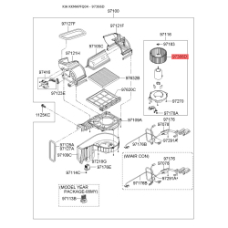 Електродвигун, вентиляція салону 97118-2F000 Mobis