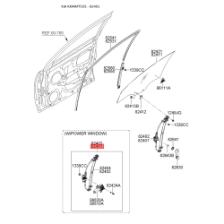 Подъемное устройство для окон левое 82401-1G010 Mobis