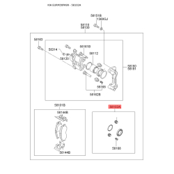 Ремкомплект гальмівного супорта 58102-M3A10 Mobis