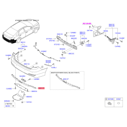 Бампер нижний 86612-C1100 Mobis