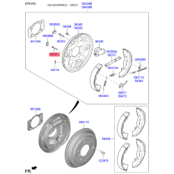 Штифт (солдатик) пружины прижимной колодок стояночного тормоза 58323-1G000 Mobis