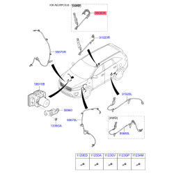 Датчик частоти обертання колеса (ABS) задній правий 95681-C5000 Mobis