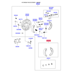 Колодки тормозные комплект 58305-25A00 Mobis
