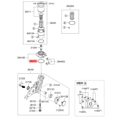 Кільце ущільнювача, масляний радіатор 26413-27400 Mobis