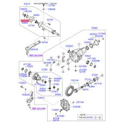 Кронштейн, промежуточный подшипник карданного вала 49565-3E700 Mobis