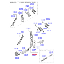 Оббивка (накладка) салону ліва нижня 85835-2B001WK Mobis