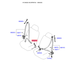Кріплення і натяг ременя безпеки праве 88840-3K041CH Mobis