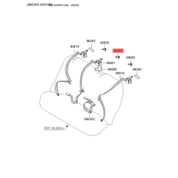 Кріплення і натяг ременя безпеки 89899-3D000 Mobis