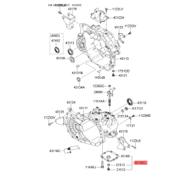 Фланцева кришка автоматична коробка передач 43160-39002 Mobis