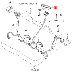 Кнопки керма з накладкою 96700-3E320 Mobis