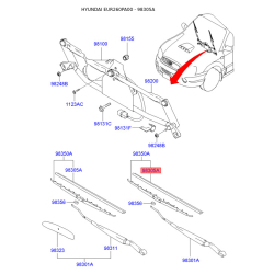 Щетка стеклоочистителя 98361-26000 Mobis