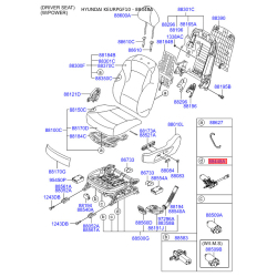 Регулювальний елемент, регулювання сидіння 88582-3S000 Mobis