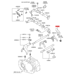 Втулка, шток вилки перемикання 43888-39011 Mobis