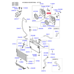 Вентилятор радіатора охолодження 97735-2B200 Mobis