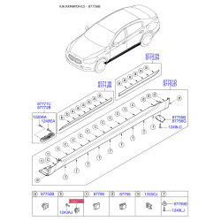 Молдинг порога, бампера и крыла 87756-3D000 Mobis