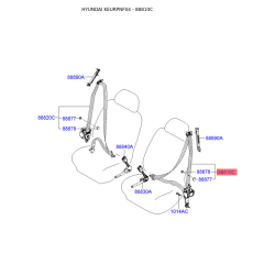 Ремень безопасности левый 88810-3K030QD Mobis