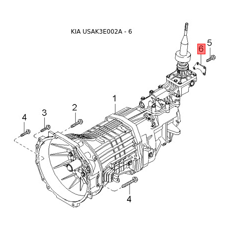 Коллектор впускной 29224-39800 Mobis - 2922439800 - схема с каталога 6, USAK3E002A 2922439800