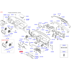 Накладка панели прибров (торпеды) левая 84750-2B500J4 Mobis