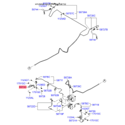 Шланг гальмівний передній правий 58732-3K100 Mobis