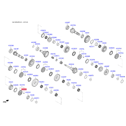 Сухарь (ключ) синхронизатора 43372-24700 Mobis