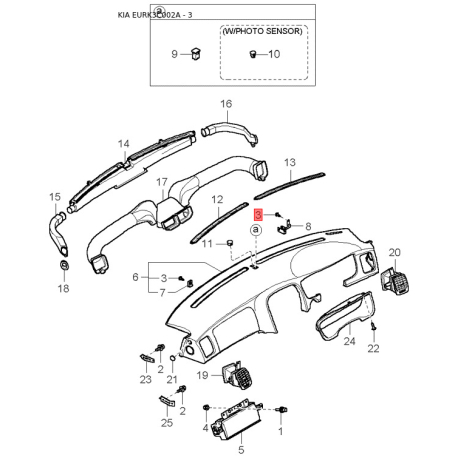 Циліндр гальмівний головний 58510-38004 Mobis - 5851038004 - схема з каталогу 3, EURK3C002A 5851038004