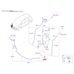 Адаптер, водяной насос омывателя левый 98671-B8000 Mobis