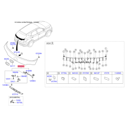 Фонарь освещения номерного знака 92501-2W010 Mobis