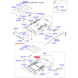 Ручка (поручень), внутреннее оснащение задняя правая 85340-2B030J9 Mobis