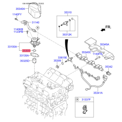 Прокладка, клапан регулювання тиску нагнітача 35322-2G700 Mobis