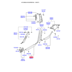 Обивка (накладка) салона левая 85871-3K100QS Mobis