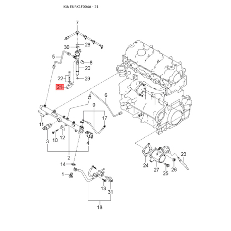 Выключатель 93575-1F020FJ Mobis - 935751F020FJ - схема с каталога 21, EURK1F004A 935751F020FJ