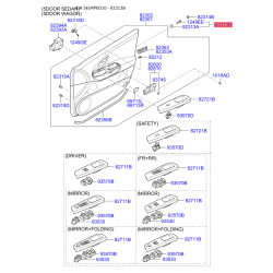 Пістон (кліпса) оббивки дверей 82313-2F000EQ Mobis