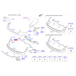 Кронштейн, буфер правый 86624-2W001 Mobis