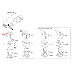 Крепление аккумулятора 37112-2E000 Mobis