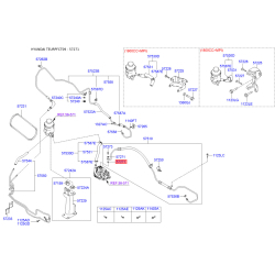 Ущільнювальне кільце (шайба) гідравлічного шланга (трубки) рульового підсилювача 57272-26300 Mobis
