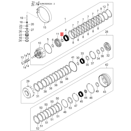 Блок кнопок стеклоподъёмника 93570-3E310BL Mobis - 935703E310BL - схема с каталога 2, EURK3E002A 935703E310BL
